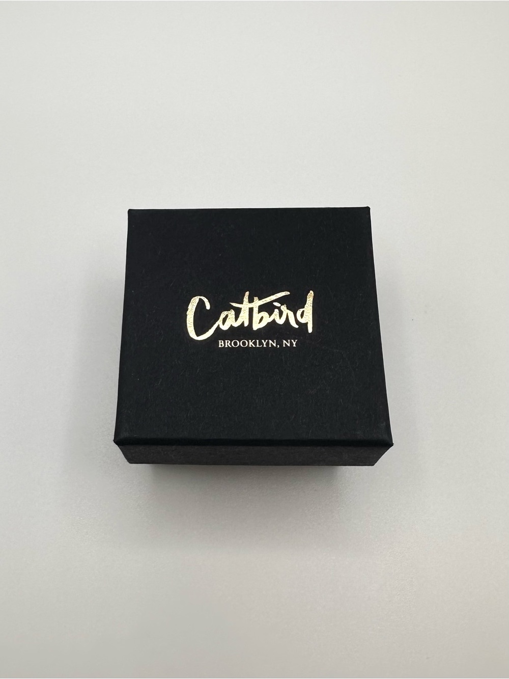 NEW IN BOX Limited Edition Catbird Black Diamond Snippet Stud Pair, 14K Gold - Picture 9 of 10